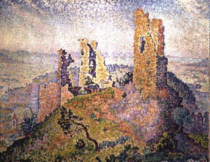 Paul Signac Landscape with a Ruined Castle oil painting image